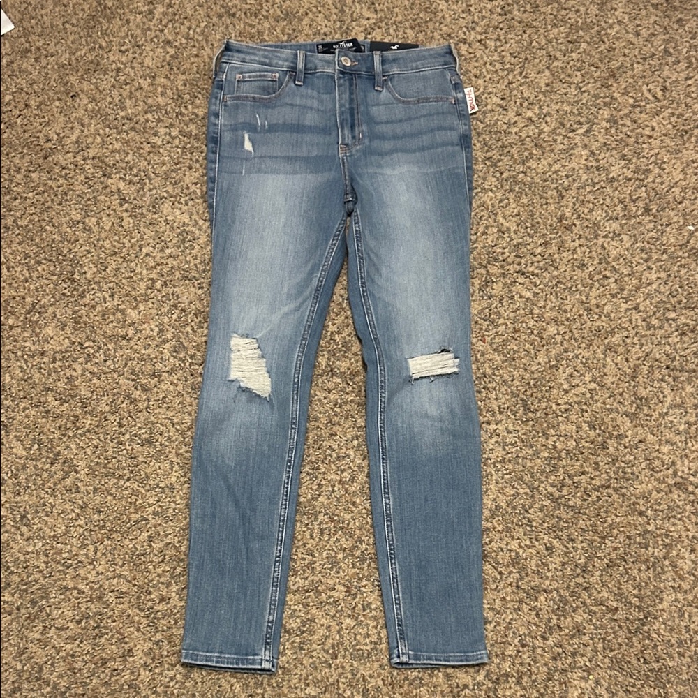 Hollister Light Blue Distressed Skinny Jeans